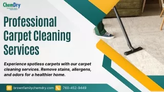 Elevate Your Home with Professional Carpet Cleaning Services