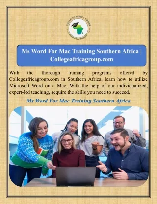 Ms Word For Mac Training Southern Africa Collegeafricagroup.com