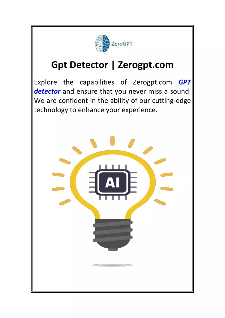 gpt detector zerogpt com