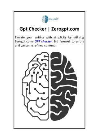 Gpt Checker  Zerogpt.com