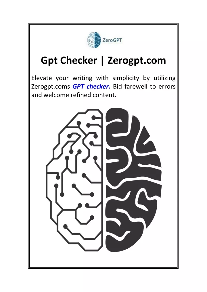 gpt checker zerogpt com