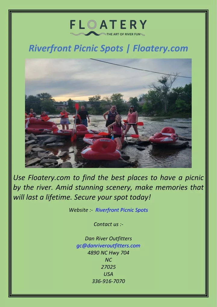 riverfront picnic spots floatery com