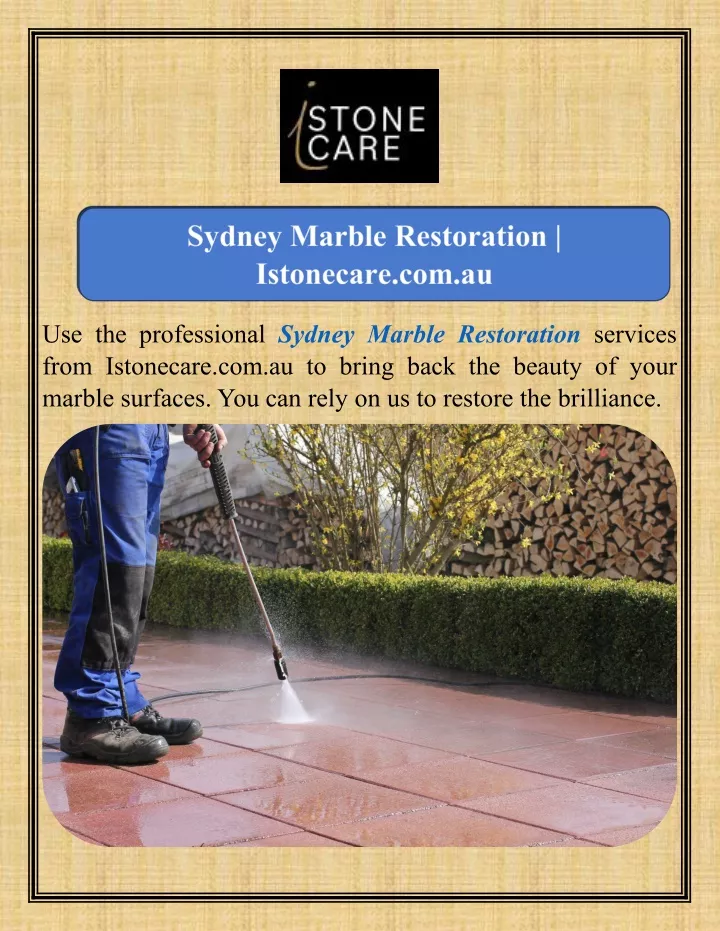 use the professional sydney marble restoration