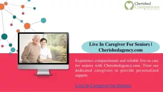 Live In Caregiver For Seniors Cherishedagency.com