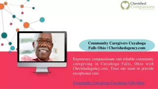 Community Caregivers Cuyahoga Falls Ohio Cherishedagency.com
