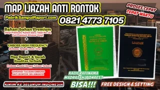 0821-4773-7105 Pabrik Map Raport Sampul Ijazah di Kota Metro