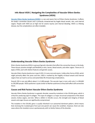 Info About VEDS - Navigating the Complexities of Vascular Ehlers-Danlos Syndrome