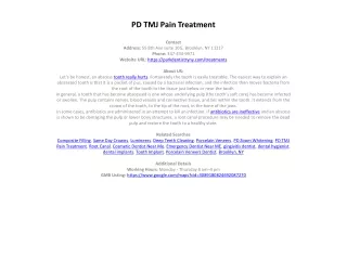pd tmj pain treatment