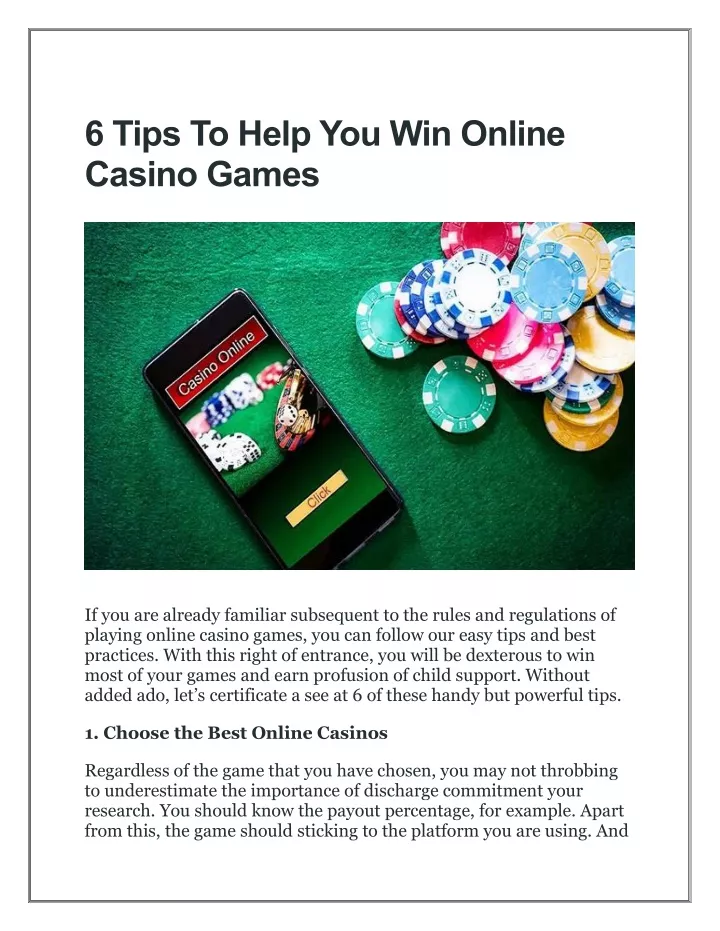 6 tips to help you win online casino games