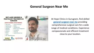 General Surgeon Near Me