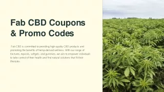 Maximize Your Wellness Journey with Fab CBD Coupon Codes