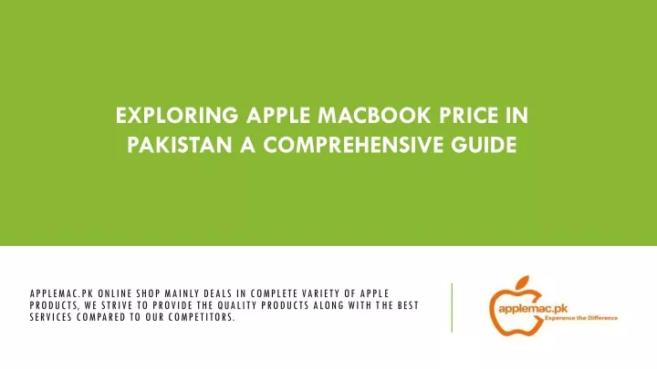 exploring apple macbook price in pakistan