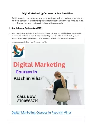 Digital Marketing Courses In Paschim Vihar (1)