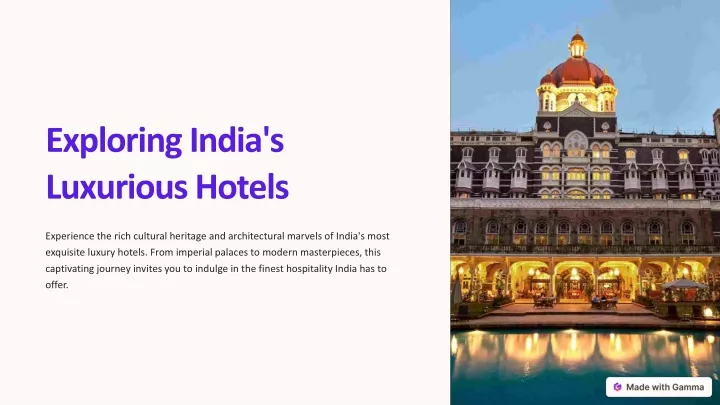 exploring india s luxurious hotels