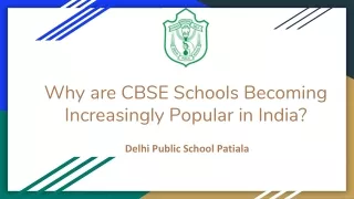 Why are CBSE Schools Becoming Increasingly Popular in India