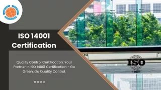ISO 14001 Certification  | Quality Control Certification