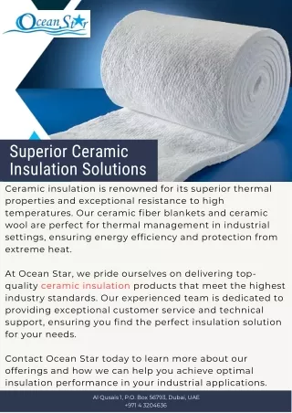Superior Ceramic Insulation Solutions