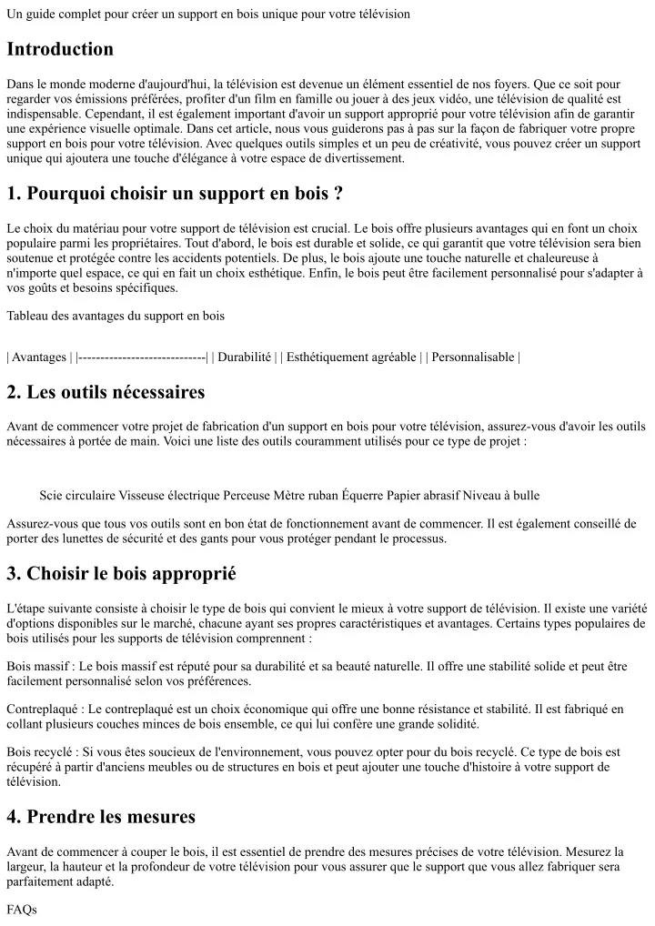 un guide complet pour cr er un support en bois