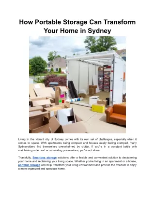 how portable storage can transform your home