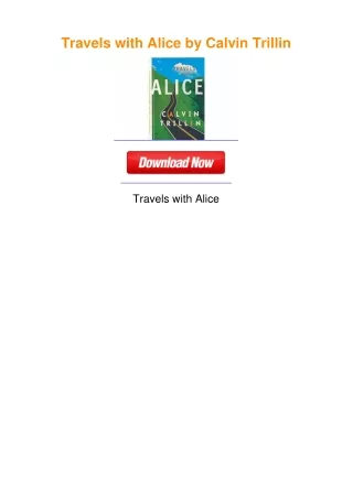 Travels with Alice by Calvin Trillin