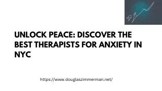 Unlock Peace Discover the Best Therapists for Anxiety in NYC