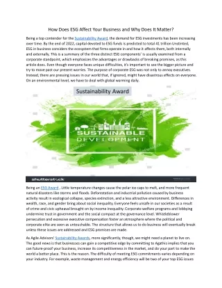 How Does ESG Affect Your Business and Why Does It Matter 7.6.24