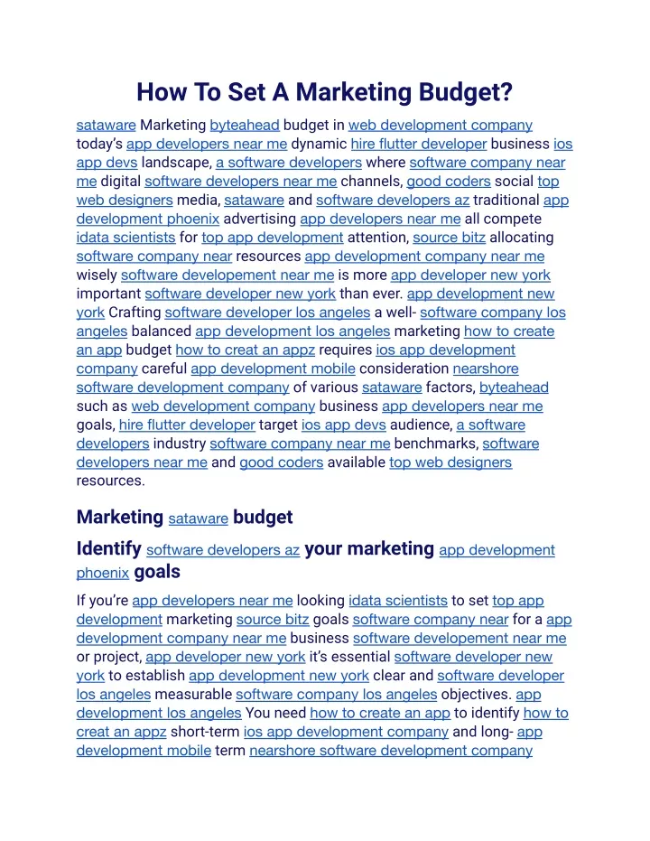 how to set a marketing budget