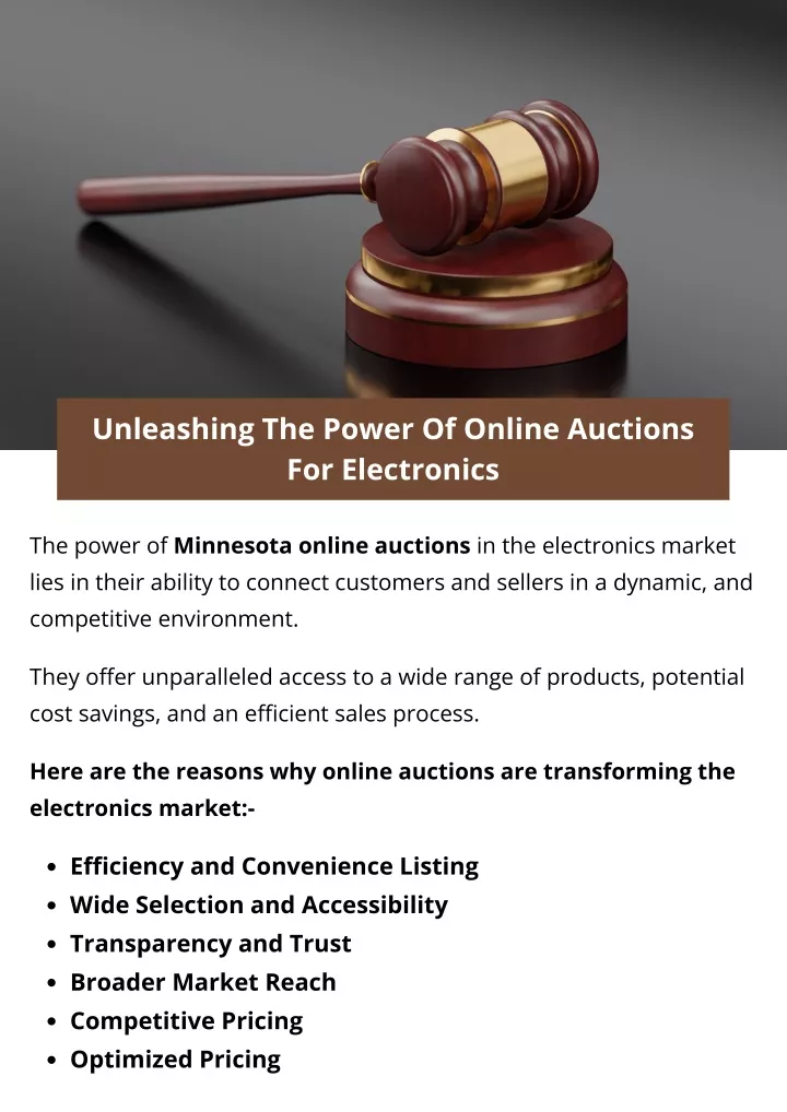 unleashing the power of online auctions