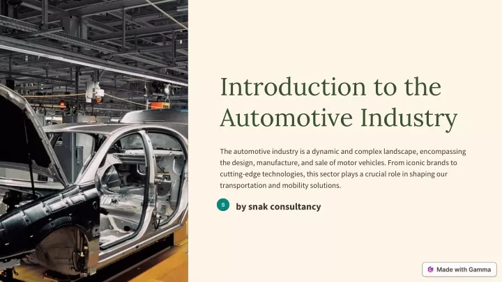 introduction to the automotive industry