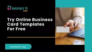 Try online business card templates for free
