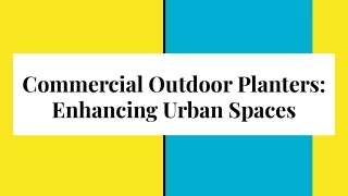 Commercial Outdoor Planters_ Enhancing Urban Spaces