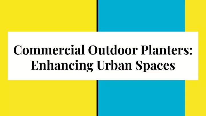 commercial outdoor planters enhancing urban spaces