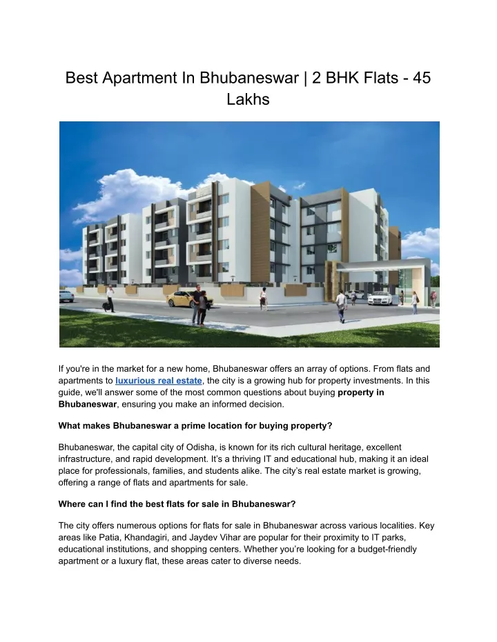 best apartment in bhubaneswar 2 bhk flats 45 lakhs