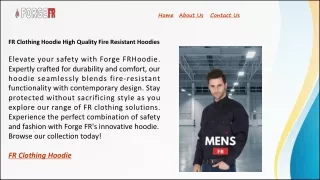 FR Clothing Hoodie High Quality Fire Resistant Hoodies