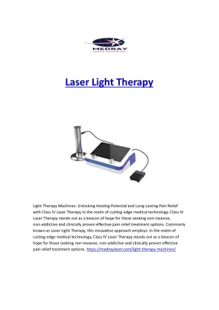 Laser Light Therapy