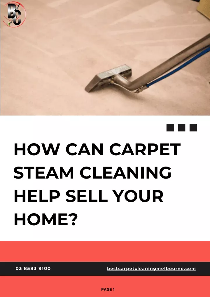 how can carpet steam cleaning help sell your home