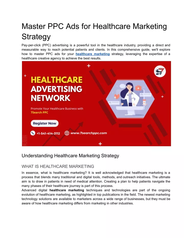 master ppc ads for healthcare marketing strategy