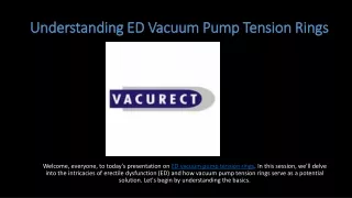 Understanding ED Vacuum Pump Tension Rings