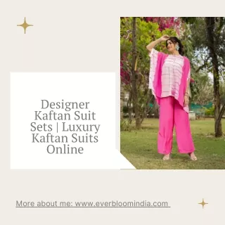 Designer Kaftan Suit Sets  Luxury Kaftan Suits Online