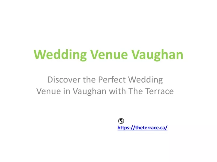 wedding venue vaughan