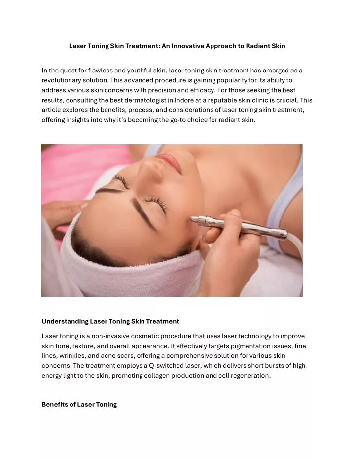 laser toning skin treatment an innovative