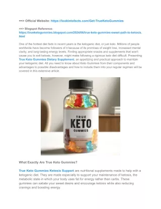 True Keto Gummies_ Benefits and Risks Explained