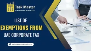 List of Exemptions From UAE Corporate Tax