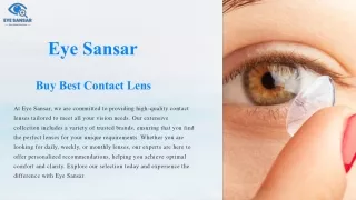 Buy Best Contact Lenses | Eye Sansar