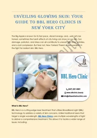 Your Guide to BBL Hero Clinics in New York City