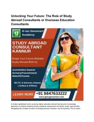 Unlocking Your Future_ The Role of Study Abroad Consultants or Overseas Education Consultants