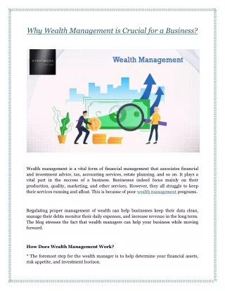 Why Wealth Management is Crucial for a Business?