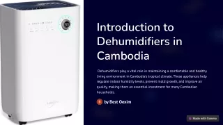 introduction to dehumidifiers in cambodia