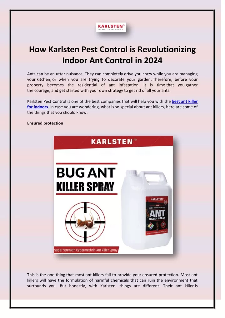 how karlsten pest control is revolutionizing