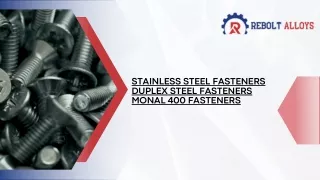 Features of stainless Steel Fastners